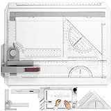 ESYNiC A4 37 x 30 cm Mesa de Dibujo Multifuncional con Sistema de Medición de Ángulo Ajustable Juego de Mesa de Dibujo con Transportador de Papel para Crear Dibujos o Planos Profesionales y Técnicos