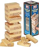 Wooden Tumbling Stacking Tower Kids Family Party Board Game by Holland Plastics Original Brand