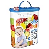 ColorBaby - Construcciones para niños juego construcción bolsa 35 piezas maxi color block (49276)