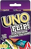 Mattel Games UNO FLIP - Juego de Cartas Familiar - 112 Cartas Doble Cara - Fomenta la Estrategia - Versión Competitiva - Regalo para Niños de 7+ Años y Adultos
