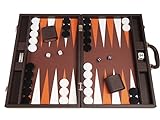 Silverman & Co. Juego de Backgammon Premium de 48 x 64 cm - Marrón Oscuro