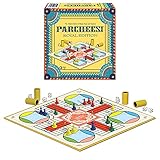 Parcheesi edición Real de Winning Moves Games USA, clásico Favorito de la Familia con Encantadoras Obras de Arte, fichas y Tazas de Dados para 2-4 Jugadores, a Partir de 8 años (6106)