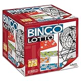 Cayro - Bingo - + 6 Años - Modelo Lotto - Juego Divertido de Mesa - para Niños y Adultos - Bombo Metálico - Incluye 48 Cartones - para 2 a 8 Jugadores