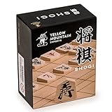Yellow Mountain Imports Juego de ajedrez japonés Shogi de Madera Koma Tradicional Jugando Piezas con Papel Shogiban