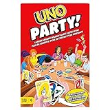 Mattel Games Juego de Cartas UNO Party! Juego de Mesa Familiar para Grupos Grandes, niños, niñas y Adultos +7 años (Mattel HMY49)