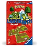 Ravensburger - Labyrint Connect Pokemon, Juego de CartasJuego de Mesa, Niños 7 años o más, 2 a 6 Jugadores, Travel Game