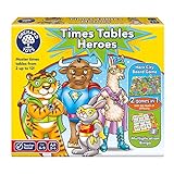 Orchard Toys Times Tables Heroes Maths Game for Children to Learn and Practise Times Tables 2-12, Maths Toys, Multiplication Bingo & Educational Board Game, Makes Maths Fun, Games for Kids 6+