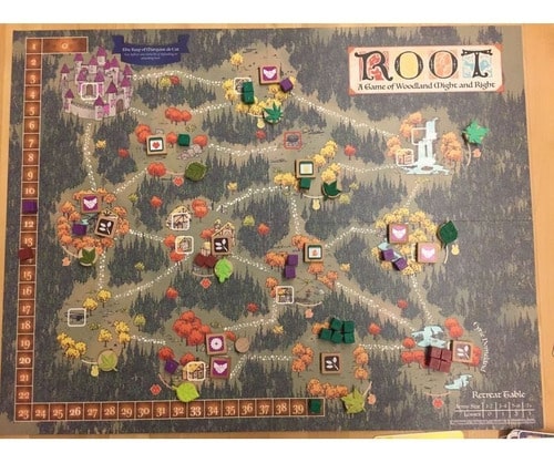 Mapa del juego de mesa Root